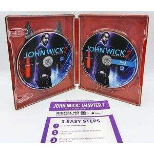 John Wick Steelbook Chapter 2 Blu-ray DVD Digital HD Combo Lionsgate Movie